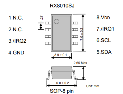 RX8010SJ 引腳定義及封裝尺寸.png
